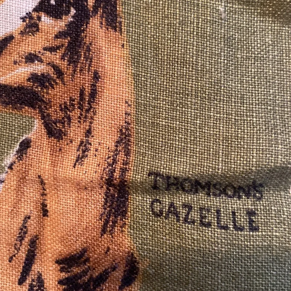 Irish linen towel wild life safari animals